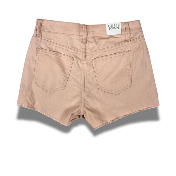 TINSELTOWN Light Pink Cut-off Denim Jean Shorts NWT 5/27 - Picture 2 of 5